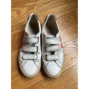 Veja Women's Recife Sneakers in White with Blue and Orange Size 7